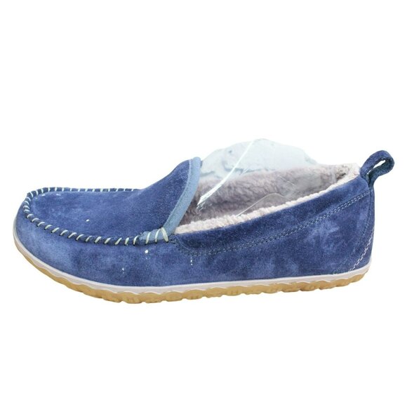 LL Bean Purple Suede Slip On Fleece Lined Mountain Moccasin Slippers Size 10 M - Picture 1 of 10